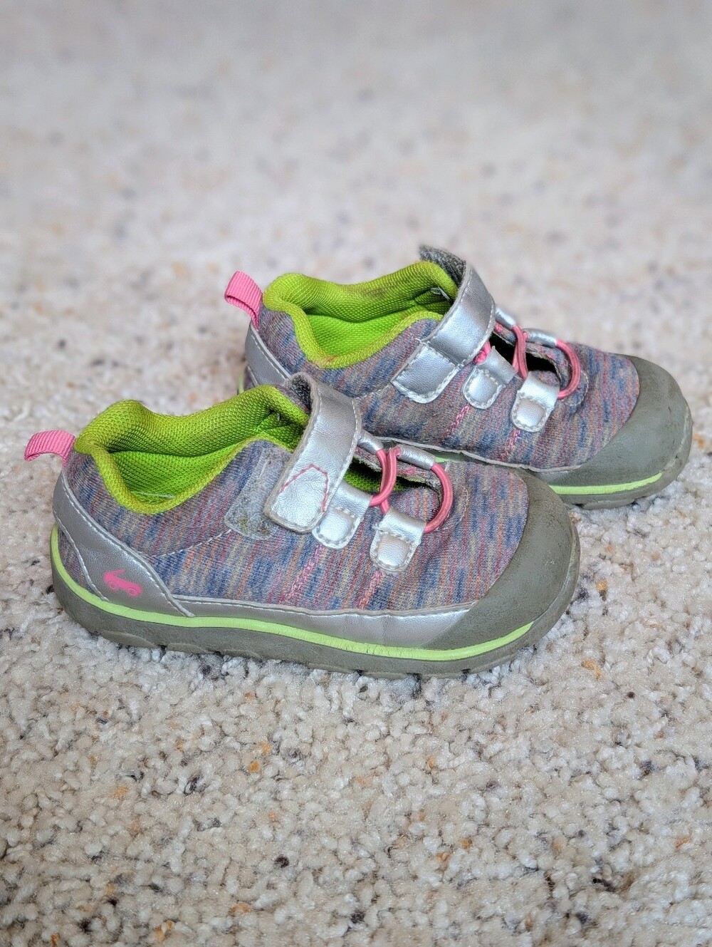 See Kai Run Kid Sneakers with Lime Accents